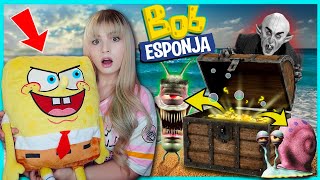 ABRO MUÑECO de BOB ESPONJA!! 😱🍔⚓️ *No creerás lo que encontré adentro del cofre*