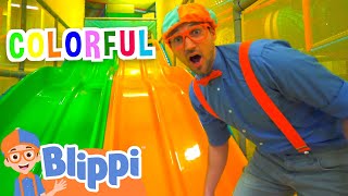 Blippi Learns Colors At The Indoor Play Place! | Educational s for Kids