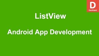 Android ListView Example