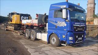 MAN TGX 33.580 \u0026 CAT 324E - heavy haulage