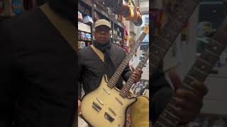 Joe brought his double neck Danelectro #danelectro #musicstore #guitarspotting