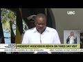 President Yoweri Museveni in Kenya, meets President Kenyatta and address a joint press conference