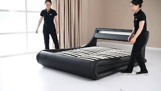 34600 - Gas Lift Ottoman Bed Frame with LED Assembly