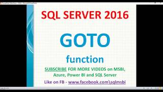 Goto in SQL Server | plsql goto examples