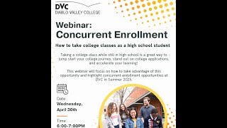 Diablo Valley College Concurrent Enrollment Webinar 12.2.25