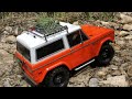 tamiya 1973 fordo early bronco cc 01 cc 02でハイキングコースをランデブー走行