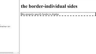 Css border individual sides lesson:7 (part-5)