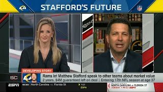 Schefter update: Matthew Stafford seeking $50M payday in Rams standoff as Giants, Steelers linked