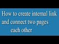 How to create internal link or hyperlink?