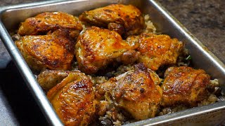 The Best Oven Baked Chicken and Rice EVER!!! | Baked Chicken Recipe
