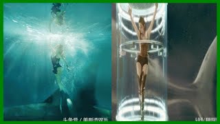 李冰冰《巨齒鯊》與鯊共舞，網友：《侏羅紀世界2》克萊爾很棒