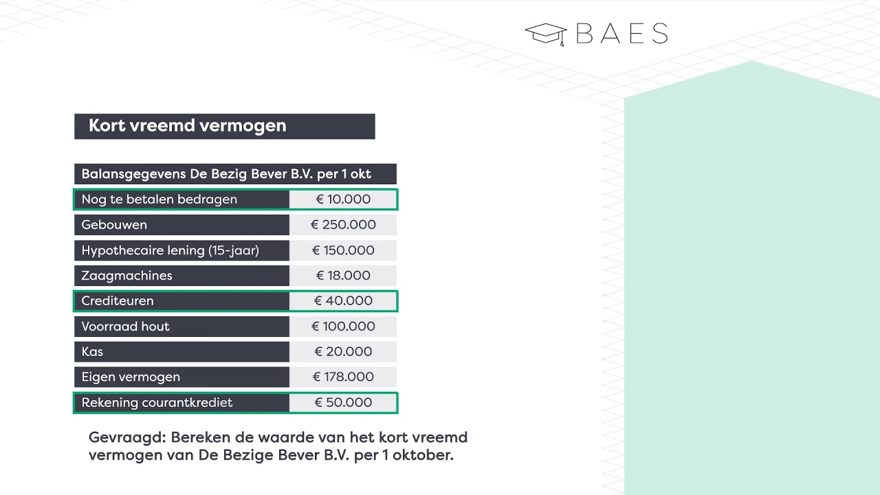 Kort Vreemd Vermogen Berekenen - BAES Education - YouTube