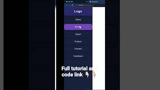 How to create side Navigation using html and CSS #css #html #tutorial