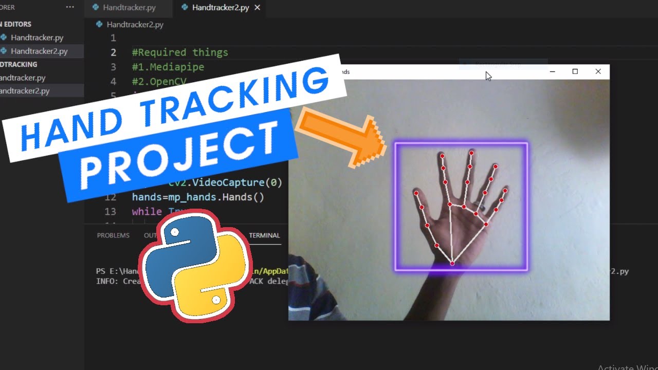 Python Project Ai Hand Tracking Using Python Media Pipe Youtube