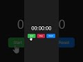 Simple Stopwatch using HTML, CSS & JavaScript