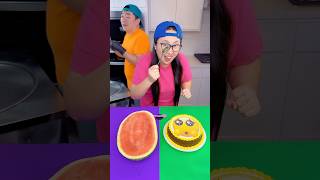 Emoji cake vs lemon juice ice cream challenge!🍨 #funny by Ethan Funny Family