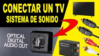 CONECTAR UN TV A UN CONVERTIDOR DE AUDIO DIGITAL RCA - CONECTOR OPTICO TV RCA OPTICAL AUDIO