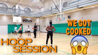 HOOP SECSSION WITH THE BROS........ SHIT GOT CRAZY😨🔥#trending #viralvideo #basketballgame #hoopers