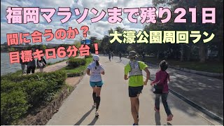 福岡マラソンに向けて始動！大濠公園周回ランと癒し時間Ｖlog