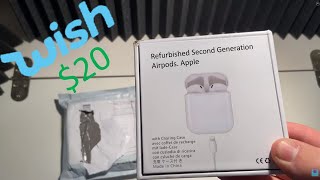 Unboxing $20 Airpods 2 generation Refurbished from wish