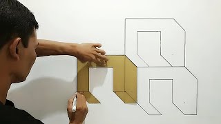 OPTICAL ILLUSION ART DECORATION 3D WALL PAINTING | INTERIOR DESIGN 3D