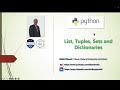 5. List Tuple Sets and Dictionaries in Python