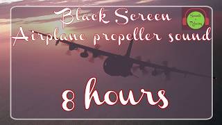 AIRPLANE PROPELLER SOUND EFFECT BLACK SCREEN | BROWN NOISE FOR SLEEPING #airplan