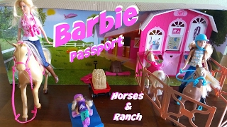 Barbie Passport Horses and Ranch Giftset / Unboxing