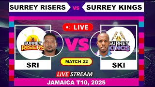 Surrey Risers vs Surrey Kings T10 Live Cricket | Jamaica T10 English Commentary