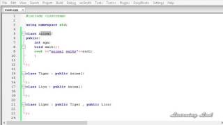 83 Diamond problem in OOPS, Solution using Virtual Inheritance with Example