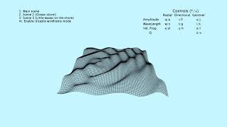 Waves Simulation with Height Map (Processing)