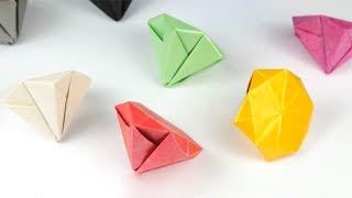 折纸王子教你折纸五角钻石，儿童喜欢的手工DIY，一学就会 origami easy tutorial 折り紙 簡単教程