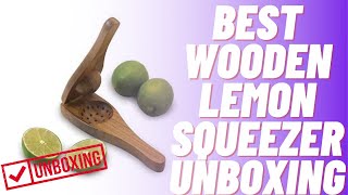 Wooden Lemon Squeezer Brown Color UNBOXING.....