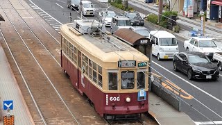 広島電鉄　600形 602 路面電車　ひろでん 本川町電停～十日市町電停