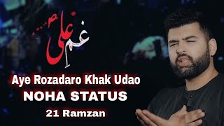 Aye Rozadaro khak urao mesum abbas status | Mesum Abbas 2022 | New Noha Imam Ali | 21 Ramzan |