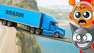 Reacting to CARS vs SUSPENSION BRIDGE CHALLENGE…