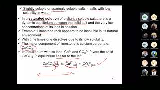 Solubility product constant and common ion effect
