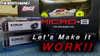 Losi Micro-B Mini 28 Combo installed.