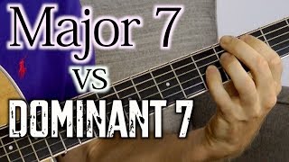 Major 7 vs Dominant 7 Chords