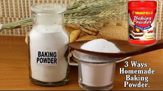 Homemade  Baking Powder Recipe  /// घर  पे ही 3 तरीके  से  बनाए  बेकींग पावडर...