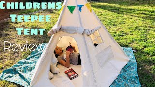 CHILDRENS PLAYHOUSE CANVAS TEEPEE TENT REVIEW ⛺️ / LAVIEVERT/ PERFECT FOR ALL YEAR ROUND