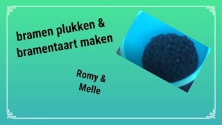 BRAMEN PLUKKEN EN BRAMENTAART MAKEN - Romy \u0026 Melle