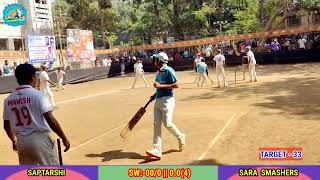 3 ball 3 Runs || Sara Smashers's VS Saptarshi || Namo Chashak 2024 bhatwadi GHATKOPAR.