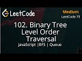 102. Binary Tree Level Order Traversal | JavaScript | BFS | Breath First Search | Easy Explanation