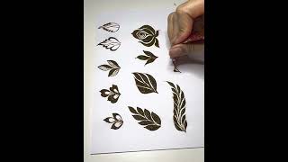 Unique simple leaves and vines / Trendy henna vines / Vines mehndi designs #hennavines #mehndivines