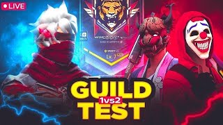 Live Guild Test || 1v2 Guild Test Live #garena #fflive #freefire #guildtest