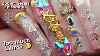 I Vomited Libra All Over These Nails 🤣 ♎︎ Libra Szn | Zodiac Series | Builder Gel Nails Tutorial