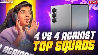 😱BATTLE AGAINST TOP SQUAD🔥 | 4 V 4 TOURNAMENT 🏆 PRACTICE MATCH | FREE FIRE IN TELUGU #dfg #freefire