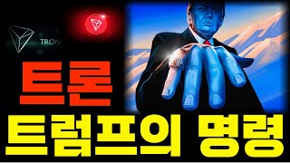 트론코인 도대체 트럼프와 무슨 대화를? 🚨🚨긴급상황 발생