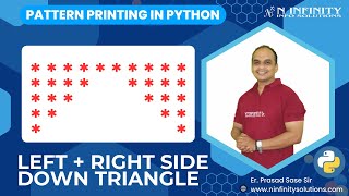 Pattern Printing in Python | Session 11 | Left + Right Side Down Triangle Pattern Printing